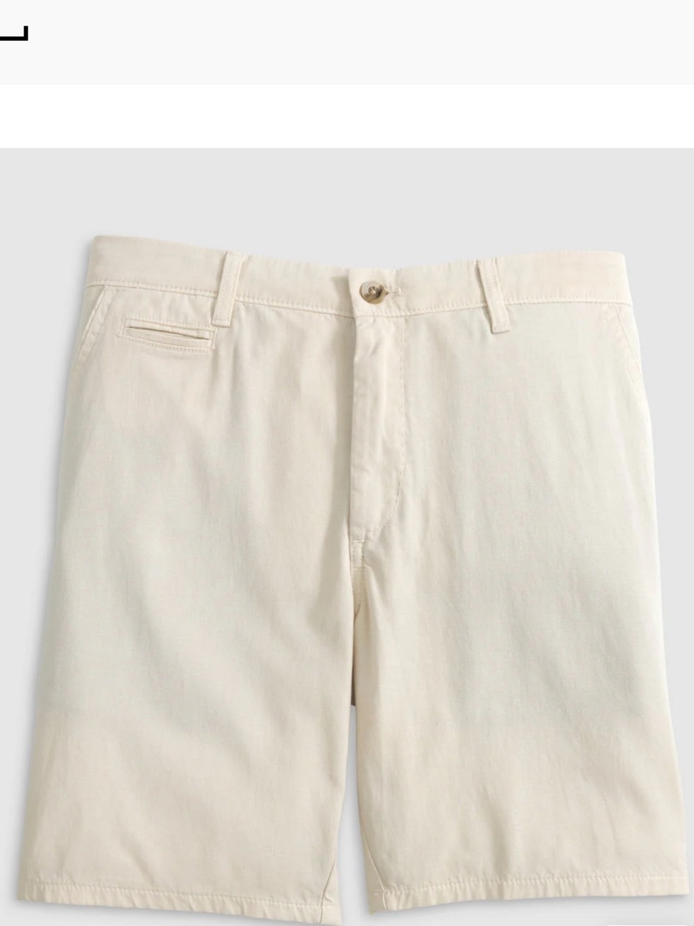 NWT Johnnie O Nassau Cotton Blend Shorts - Stone/ 32 - Picture 6 of 8
